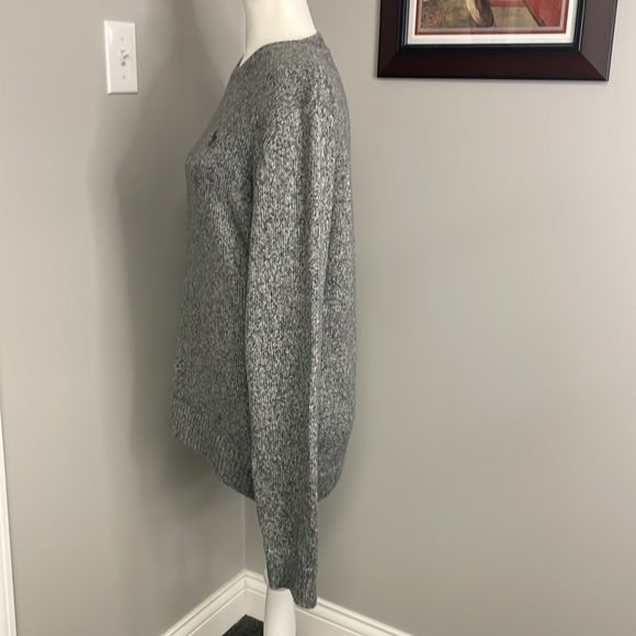 Abercrombie & Fitch Muscle Marled Grey Cotton Blend Crew Neck Sweater Medium - Picture 3 of 6